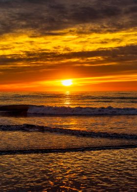 Beach sunset landscape sun