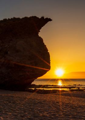 Beach sunset landscape sun