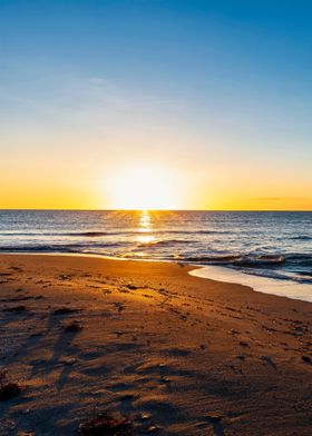 Beach sunset landscape sun