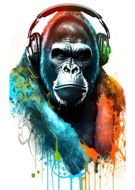 Gorilla Music Painting