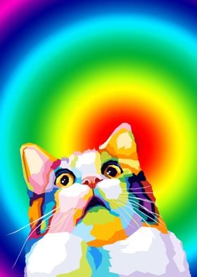 Cute Cat Pop Art