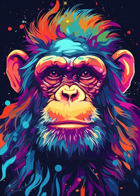 Monkey Chimp Pop Art