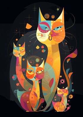 Abstract Cat Animal