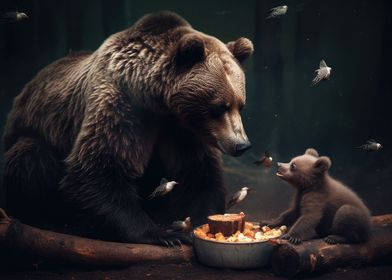 Bear Mother and Baby