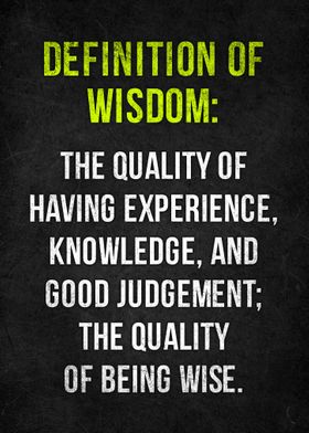 Definition of Wisdom