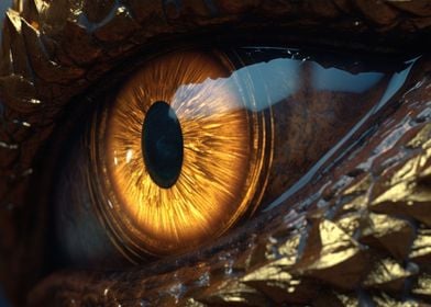 Gold Dragon Glass Eye 