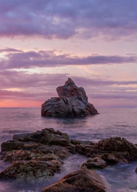 Landscape sea sunset calm