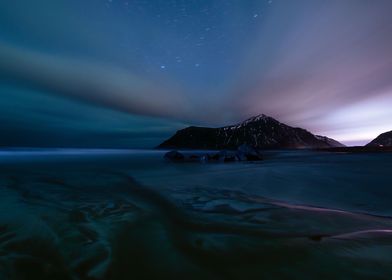 Night landscape at Norway