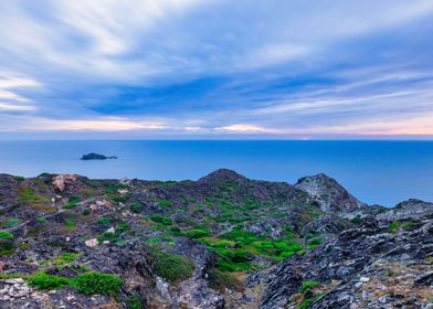 Landscape sea sunset calm