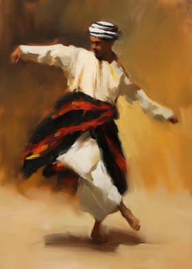 Dancing Oriental Man