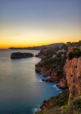 Landscape sea sunset calm