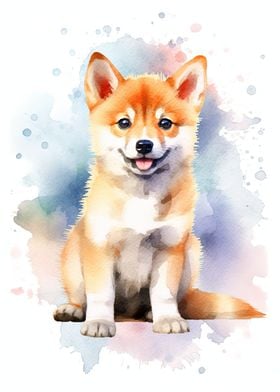 Cute Shiba Inu Dog Puppy