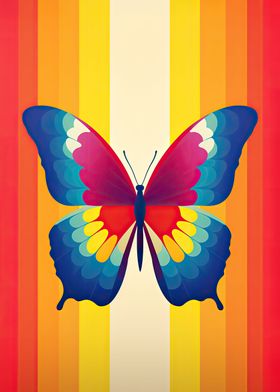 Colorful Pop Art Butterfly