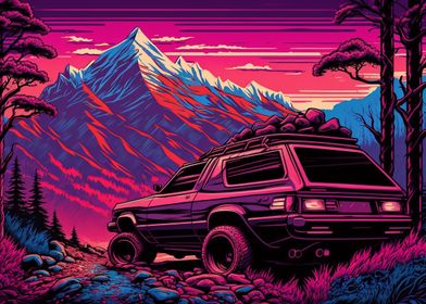 Camping 80s synthwave 