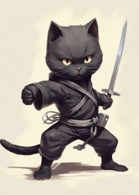 Fantasy Ninja Cat Japanese