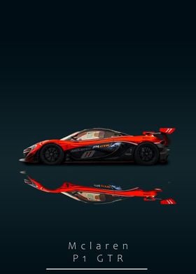 Mclaren P1 GTR Car Poster