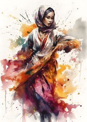 Dancing Oriental Woman