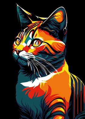 Cat Pop Art