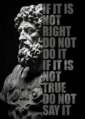 Right and True Stoic quote