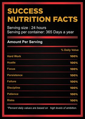 success nutrition facts