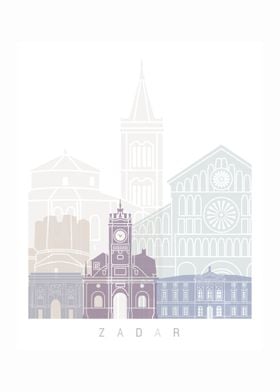 Zadar skyline poster 