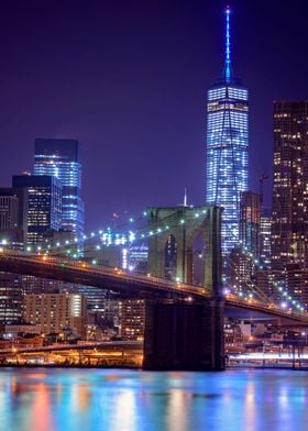 1WTC and Brooklyn Bridge