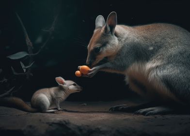Kangaroo Feeding Time