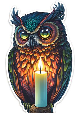 Wise Illumination Owl Art