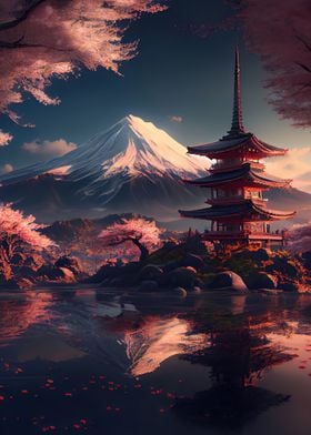 Cherry Blossom Japan Art