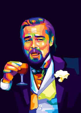 launging Dicaprio Pop art