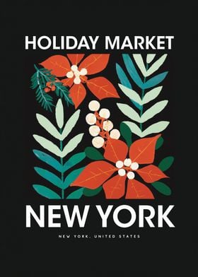 NYC Christmas Market Art
