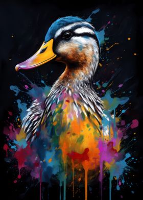 Colorful Duck With Drips