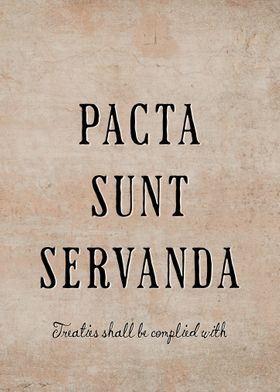 Latin Quote Pacta Sunt