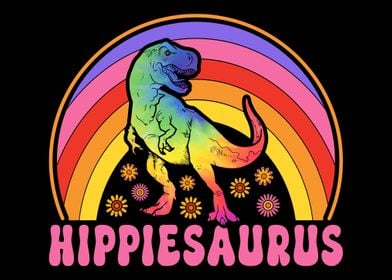 Funny Hippie Dinosaur Trex