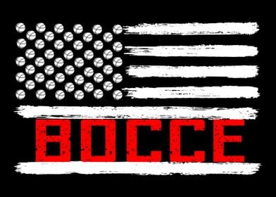 Bocce Ball Player USA Flag