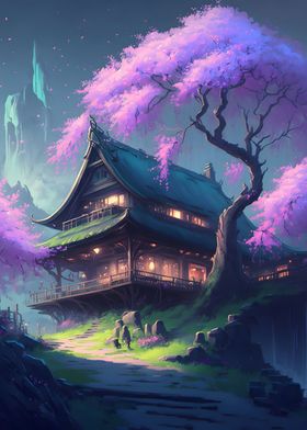 Cherry Blossom Japan Art