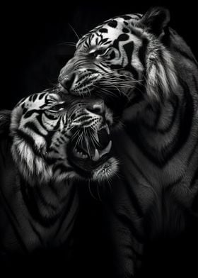 Black and White Tigers