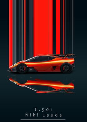 T50S Niki Lauda Car Poster