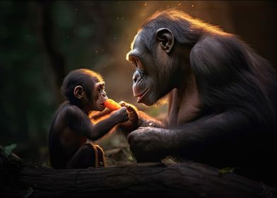 Monkey Feeding Time