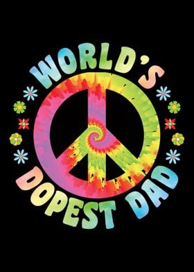 Hippie Dad Tie Dye Peace