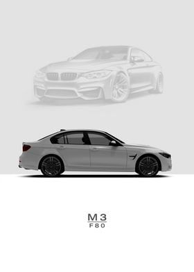 BMW M3 F80 Sedan 2015 Whit