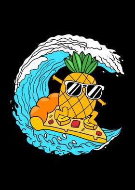 Surfing Pineapple Pizza