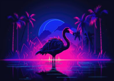 Neon Flamingo dark