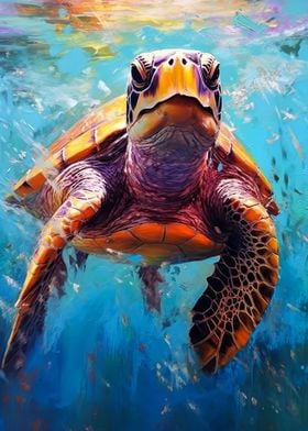 Palette Turtle painting
