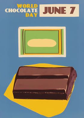 Chocolate Day Retro Poster