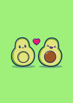 Cute Couple Avocado 