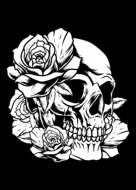 Rose Gardening Skull