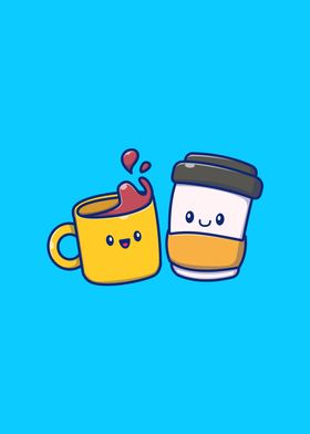 Cute Coffee Cartoon