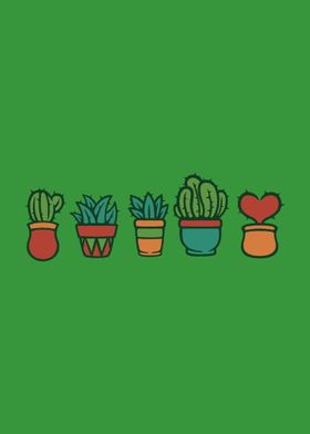 Plant Lover Cactus Heart