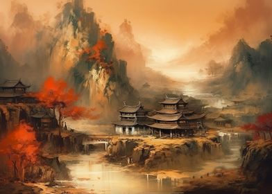 Vintage Chinese Landscape